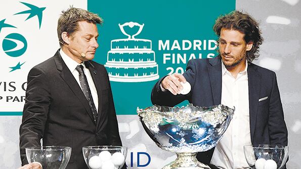 Gastón Gaudio, capitán argentino, participó del sorteo en Madrid.