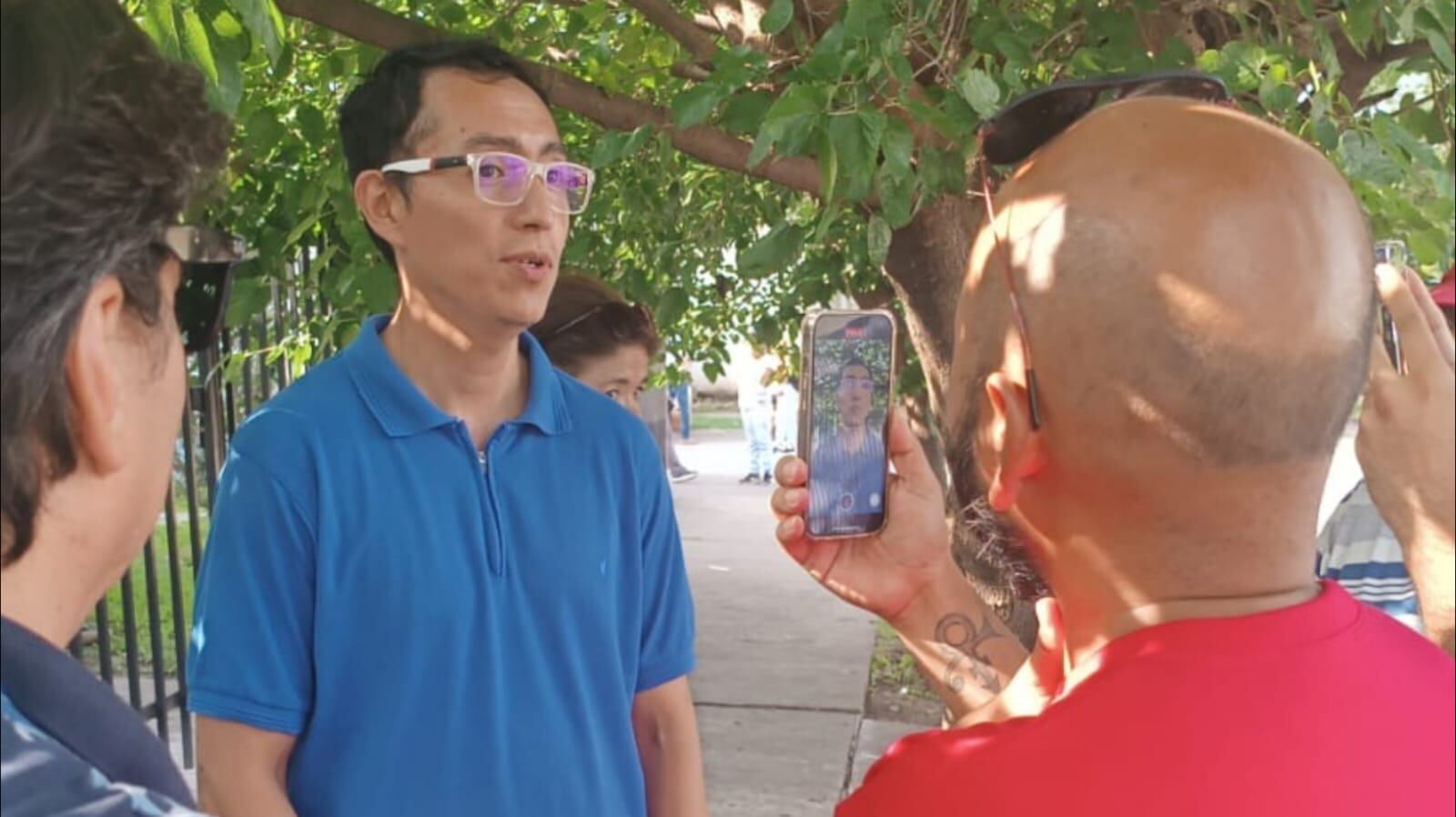 Arias Camacho tras obtener la libertad 