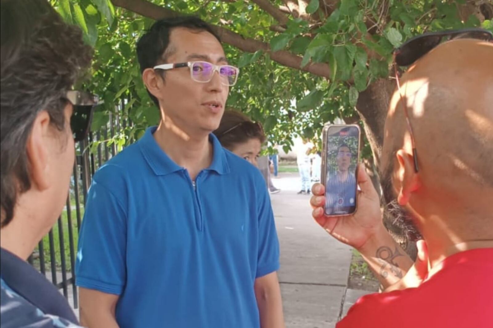 Arias Camacho tras obtener la libertad