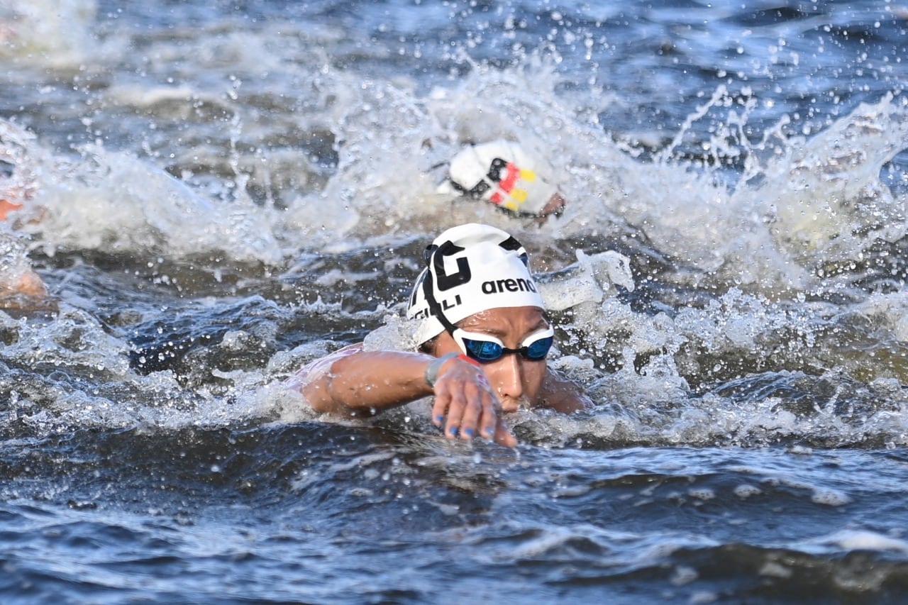 Biagioli terminó duodécima en la competencia de aguas abiertas