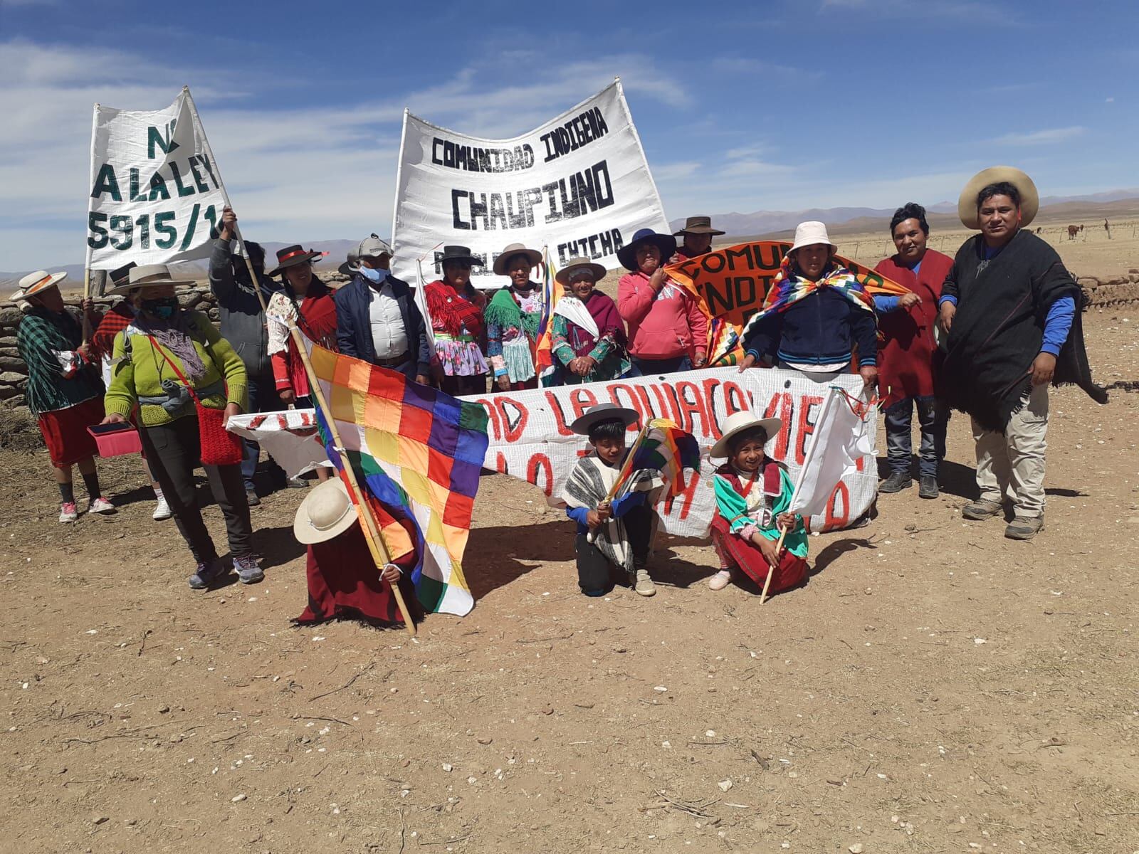 La caminata en la comunidad de Chaupiuno.