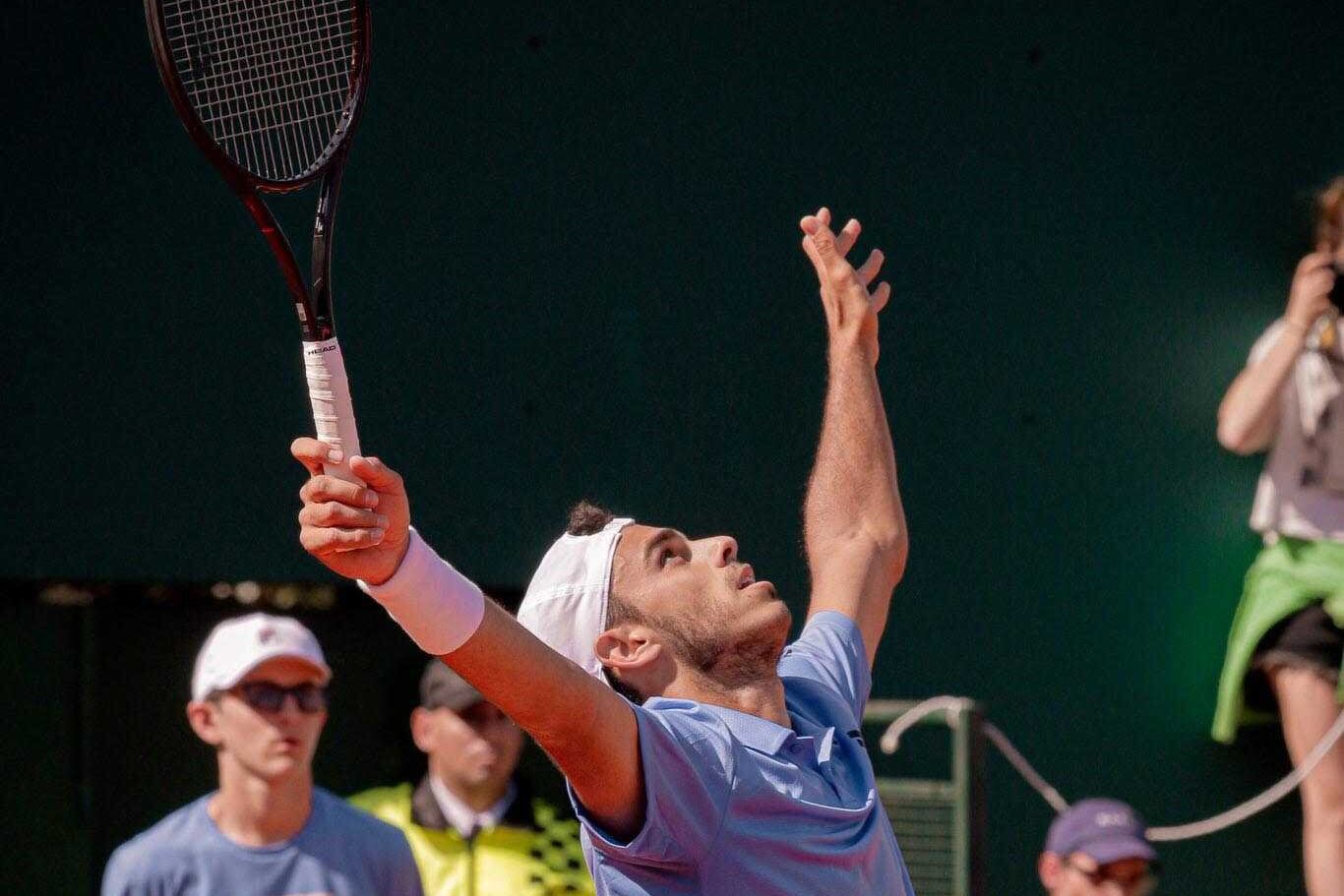 Francisco Cerúndolo, en el momento del festejo.