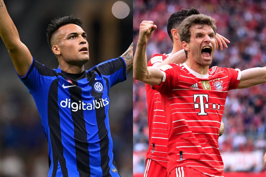 Lautaro Martínez y Thomas Müller serán titulares en Inter y Bayern Múnich respectivamente.