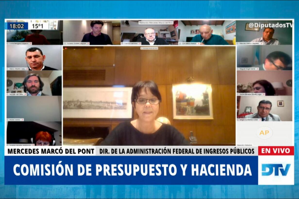 Marcó del Pont respondió a las preguntas de los legisladores.