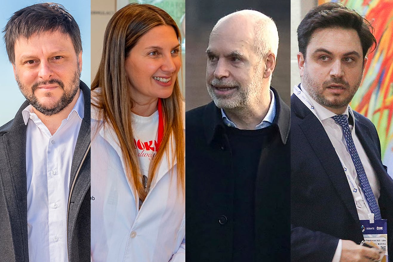 Santoro, Lospennato, Rodríguez Larreta y Marra, cuatro de los 16 candidatos. 