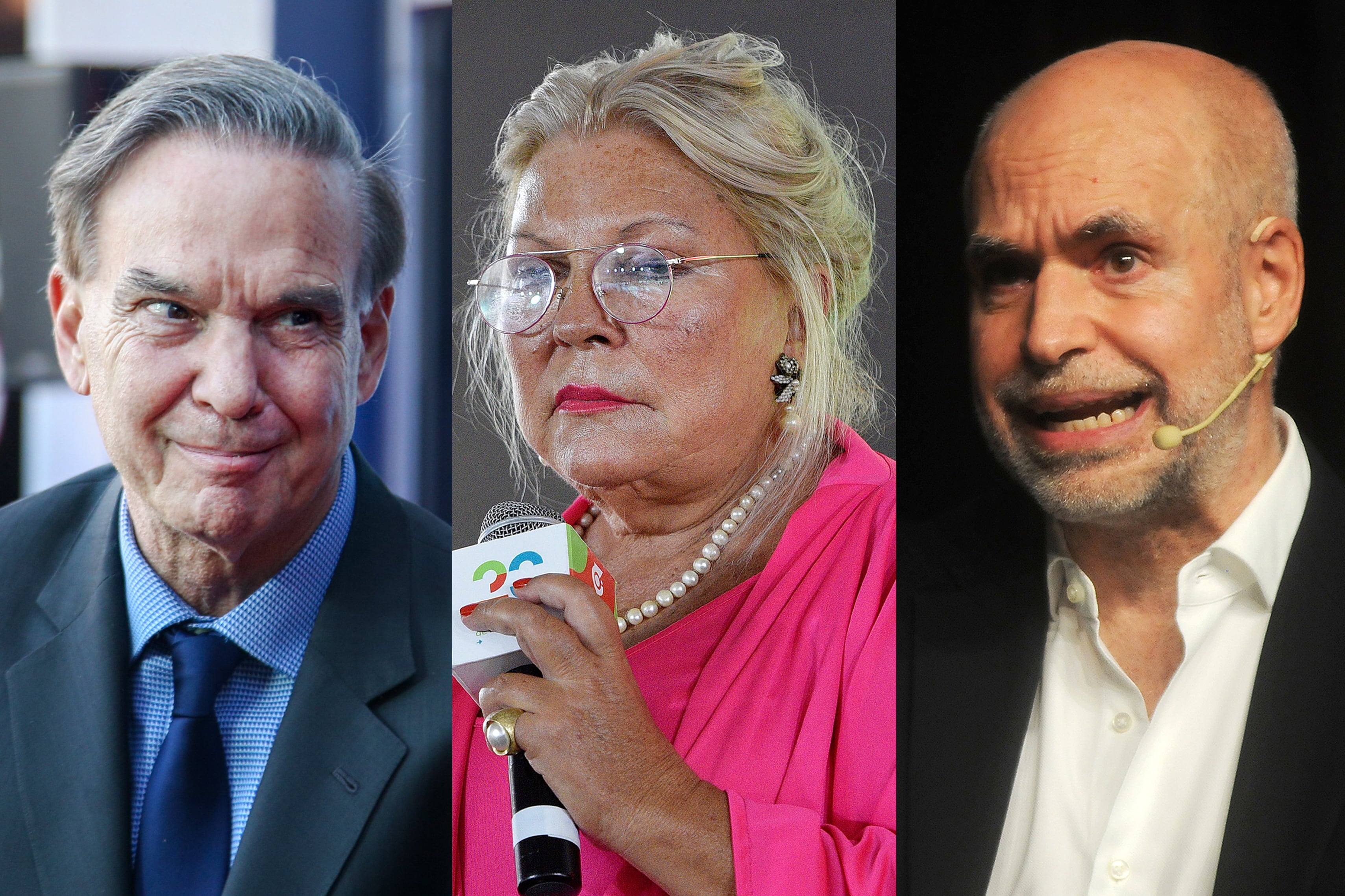 Miguel Ángel Pichetto, Elisa Carrió y Horacio Rodríguez Larreta.