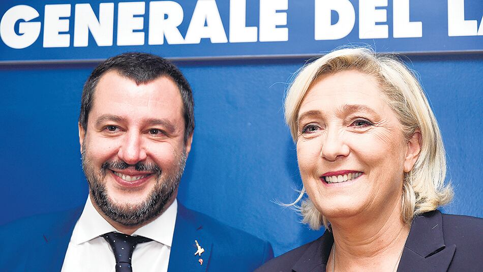 Salvini y Le Pen festejaron el triunfo de Bolsonaro en Brasil.