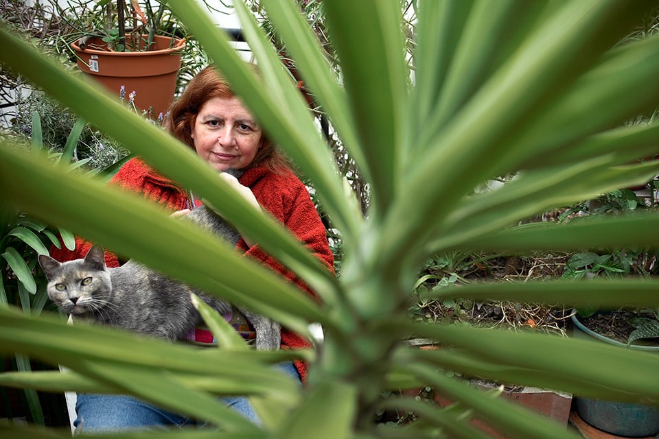 Beatriz Vignoli se define como rescatadora urbanas de plantas abandonadas.