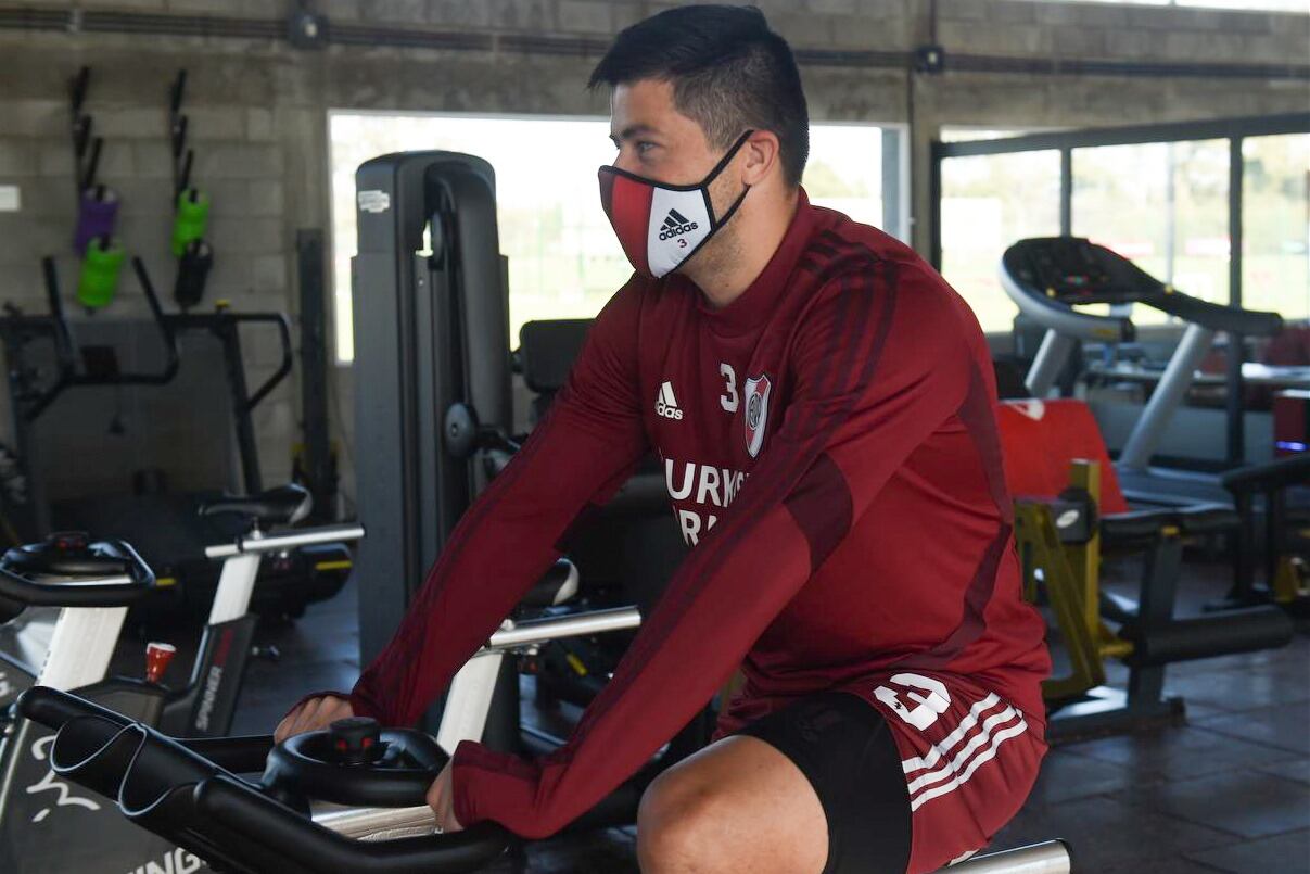 El paraguayo Moreira, en la burbuja del River Camp.
