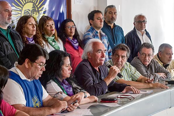 Ricardo Peidró, de la CTA, y Hugo “Cachorro” Godoy, de ATE nacional, anunciaron ayer la protesta.