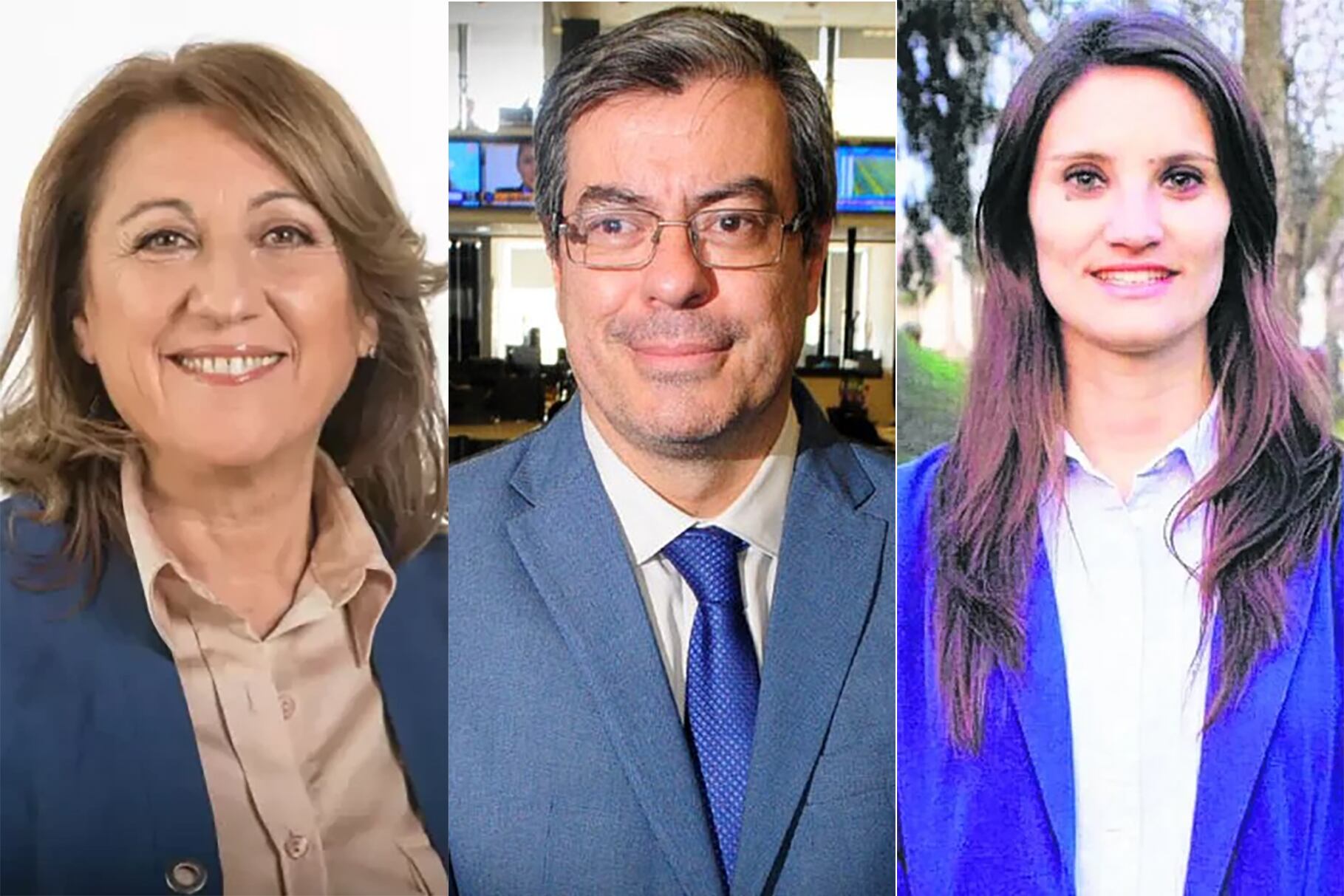 Mónica Fein (PS), Germán Martínez (PJ) y Melina Giorgi (UCR).
