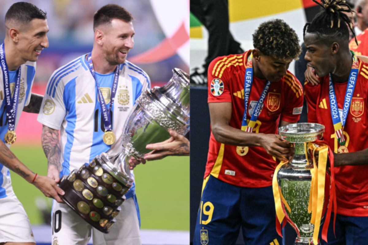 Argentina y España, campeones de América y Europa respectivamente.