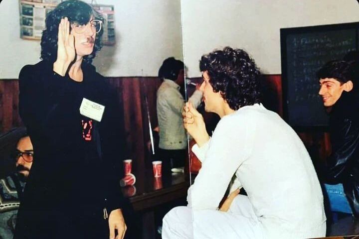 Charly, Spinetta y uno que no tocó: Federico Moura (Foto: Gabriel Rocca).  