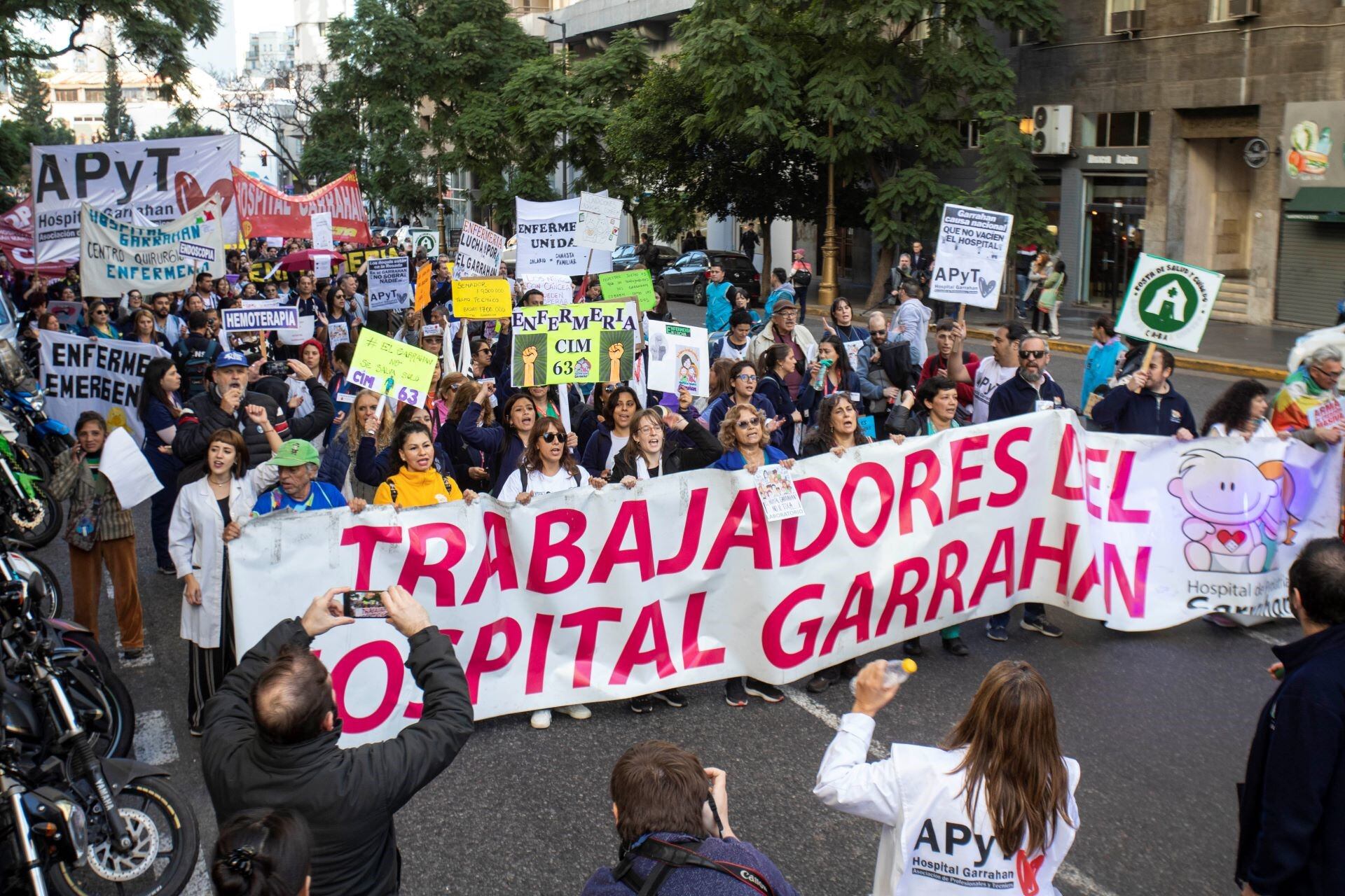 Cortes de tránsito en la Ciudad por la manifetación de los trabajadores del Hospital Garrahan