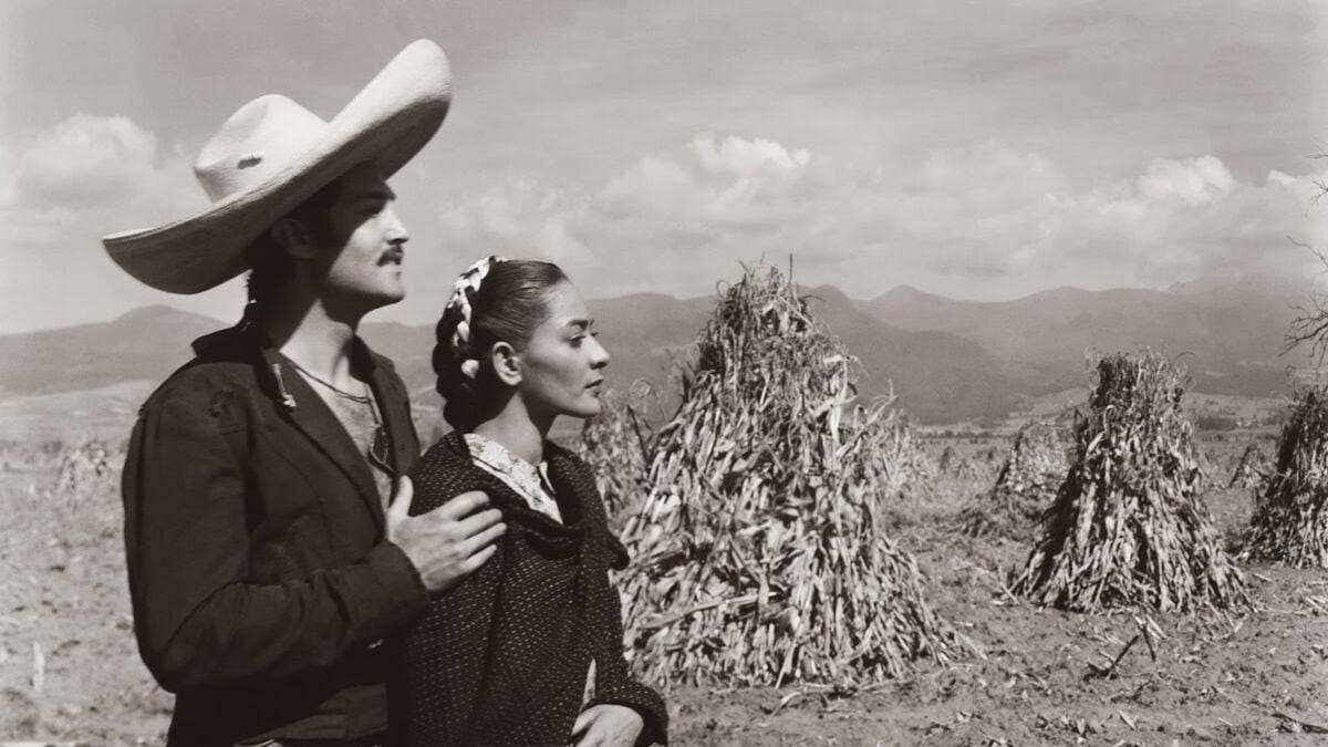 Roberto Cañedo y Columba Domínguez en "Pueblerina" (1948), de Emilio Fernández. 