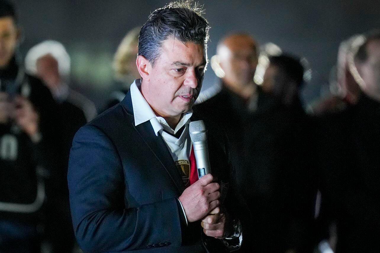 Marcelo Gallardo se emocionó varias veces durante su despedida ante la gente de River