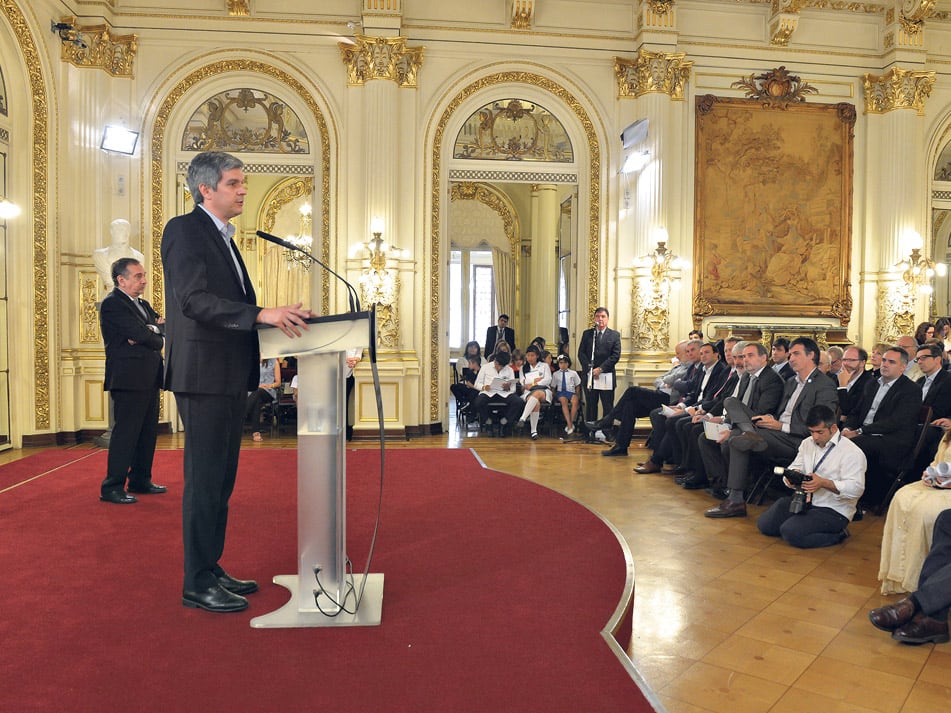 El jefe de Gabinete encabezó el acto en representación del Presidente, que estaba en la Casa Rosada.