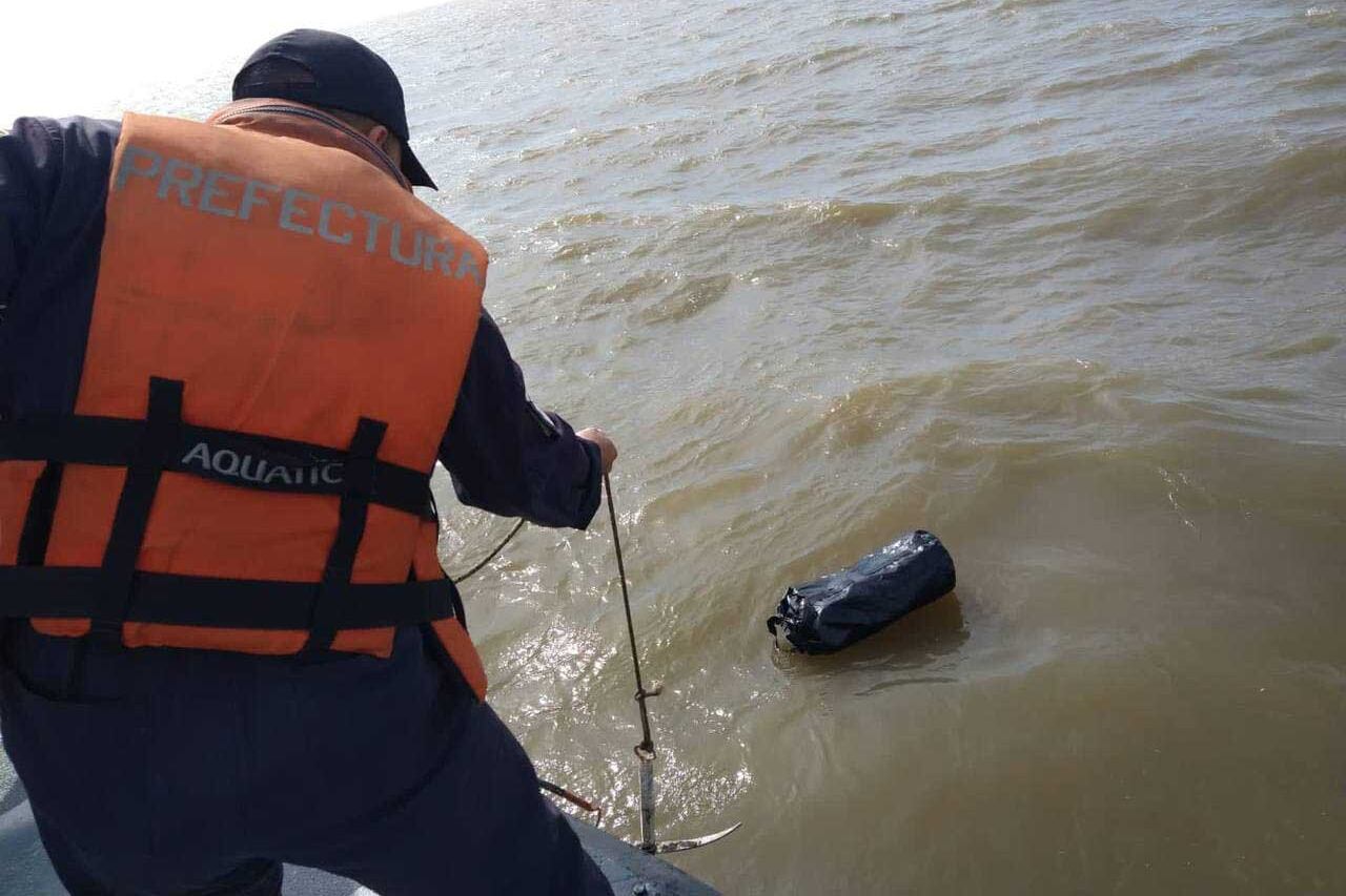 La droga hallada en el Río de la Plata