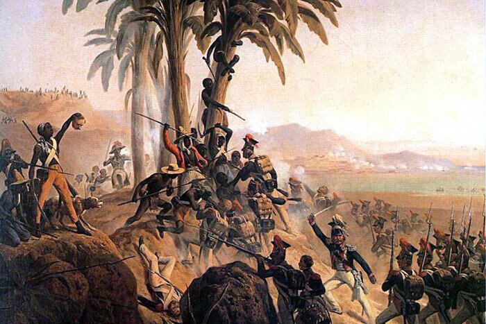 Batalla de Santo Domingo, también conocida como "Batalla de Palm Tree Hill" de January Suchodolski (1845). 