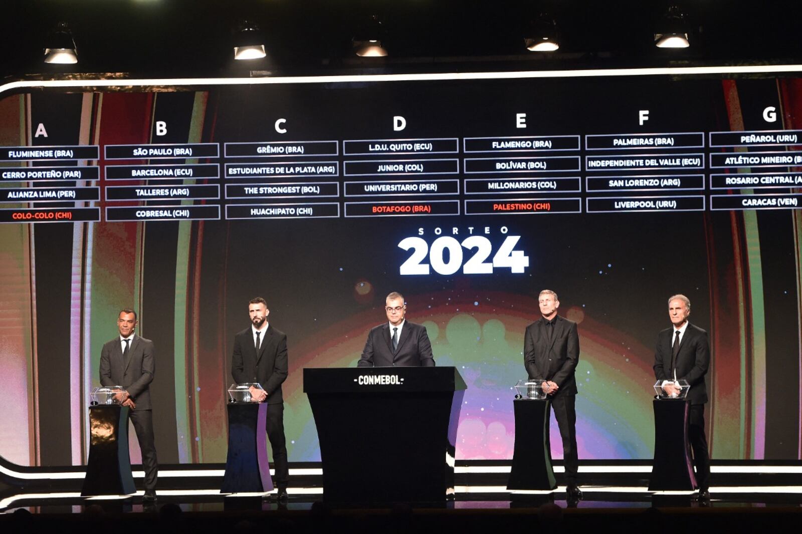 Cafú, Pratto, Palermo y Ruggeri extrajeron las bolillas para la Libertadores.