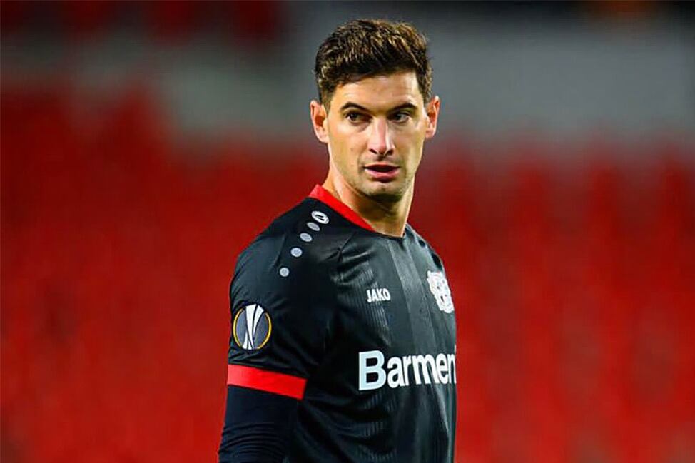 Alario, con la casaca del Bayer Leverkusen