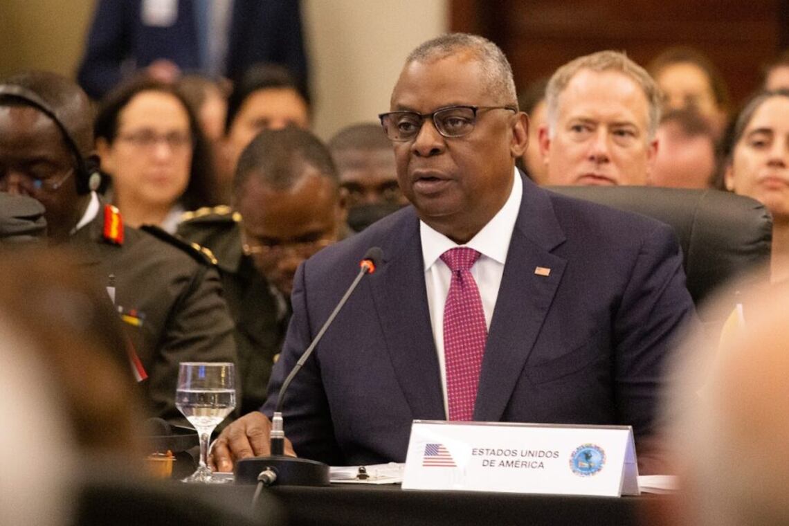 Lloyd Austin durante el encuentro de ministros de Defensa regionales / Embajada de Estados Unidos en Brasil