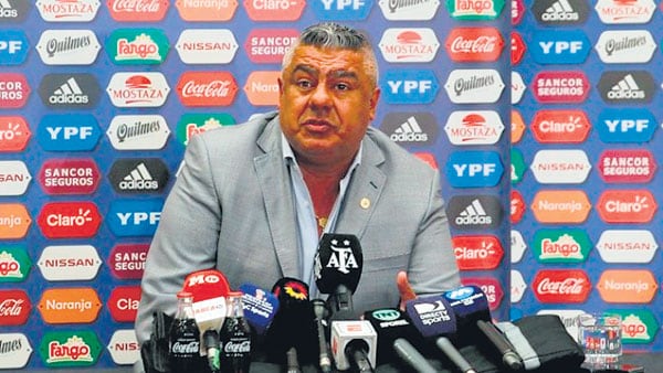 Claudio “Chiqui” Tapia, presidente de la AFA, ayer en Barcelona.