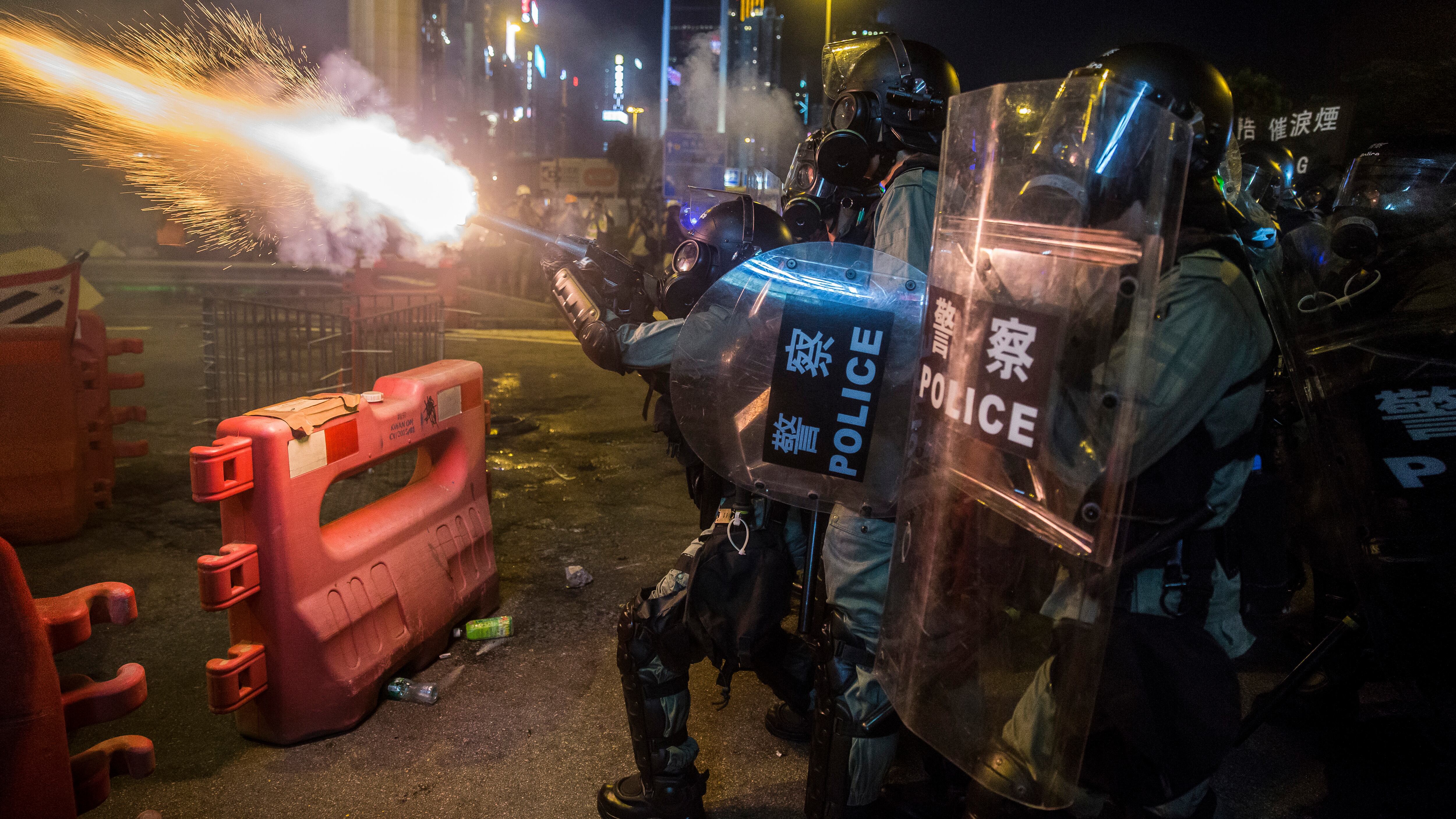 Los policías reprimieron otra jornada de protesta. 