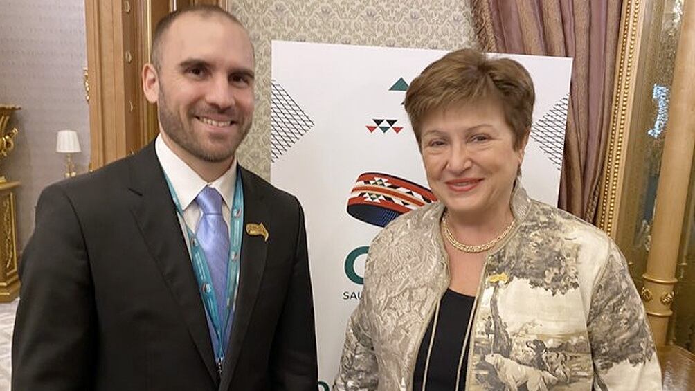 Martín Guzmán y Kristalina Georgieva.