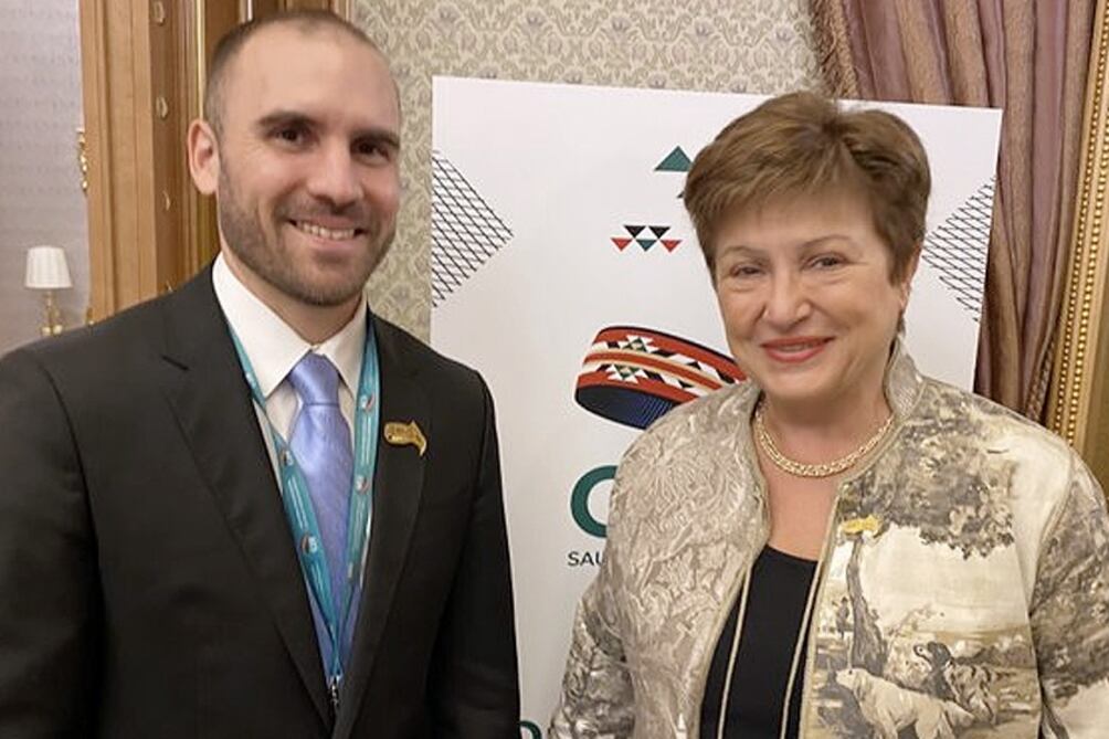 Martín Guzmán y Kristalina Georgieva.