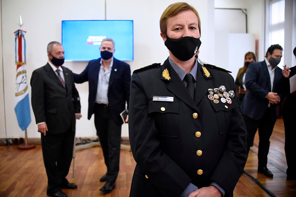 Emilce Chimenti lleva 28 años como policía.