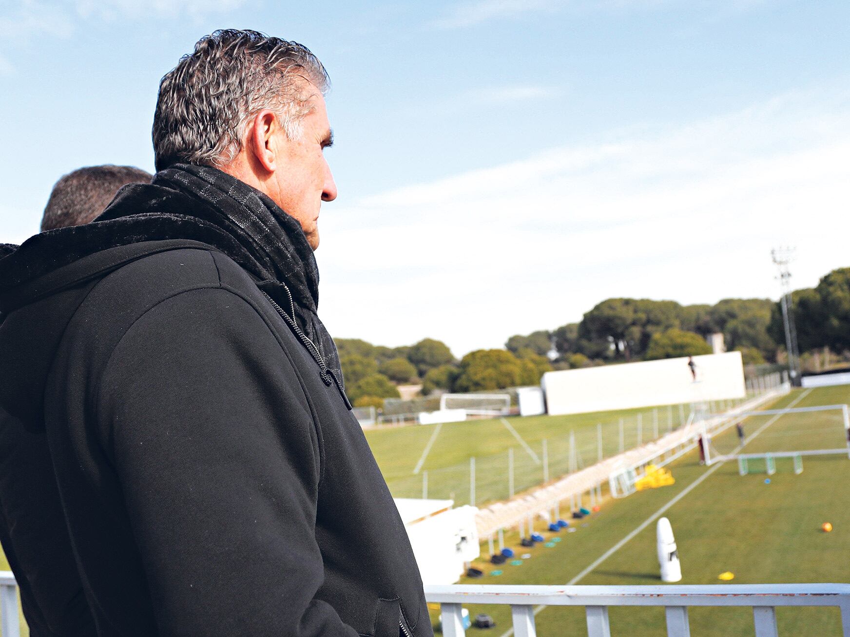 En Madrid, el Patón Bauza presenció la práctica del Aleti.