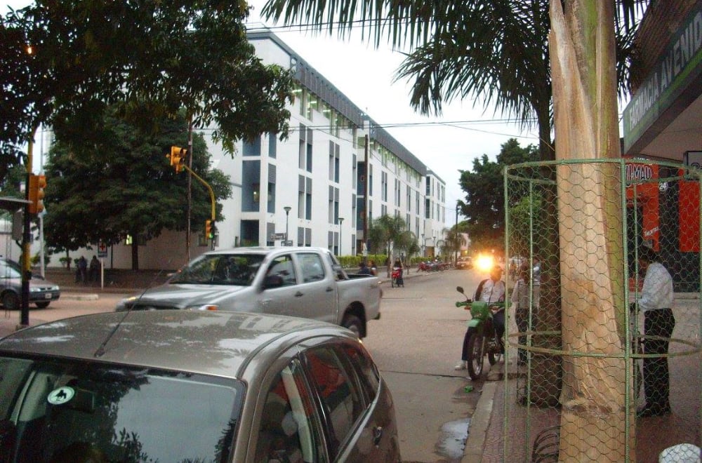 El Hospital de Tartagal, al fondo. 