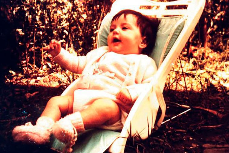 Una de las últimas fotografías que se tomó a la niña de 3 meses, antes de su secuestro