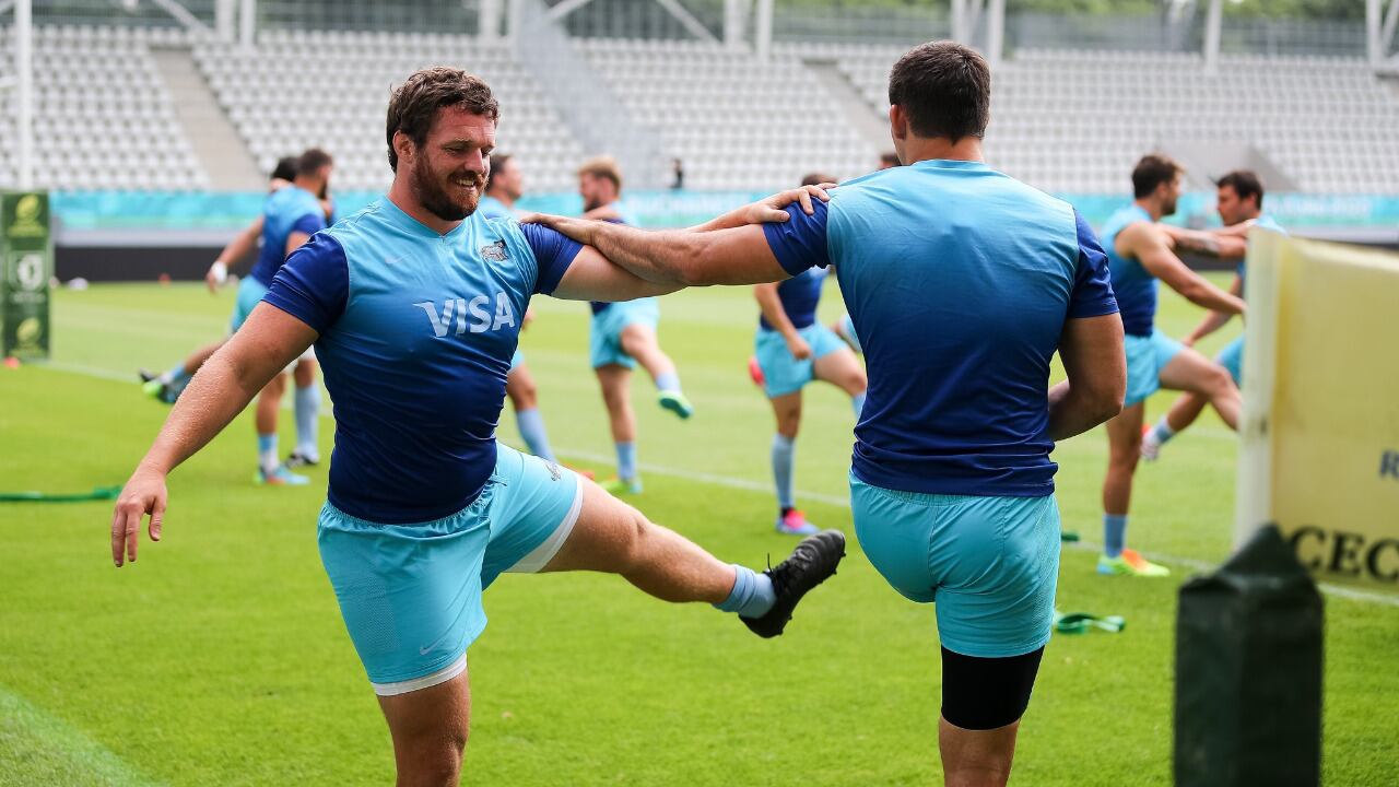 Julián Montoya, flamante capitán puma, durante el entrenamiento