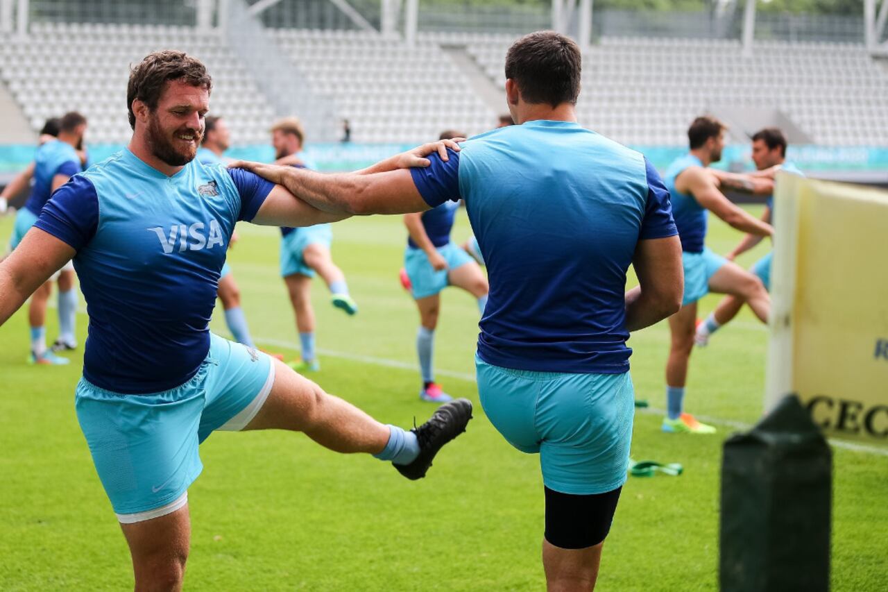 Julián Montoya, flamante capitán puma, durante el entrenamiento