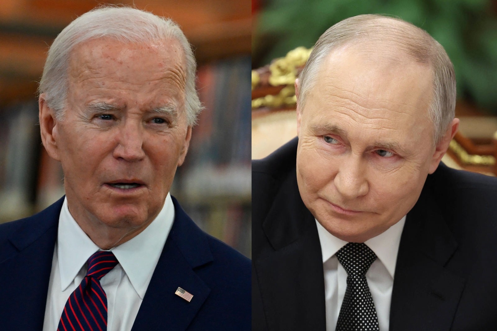JoeBiden y Vladimir Putin.