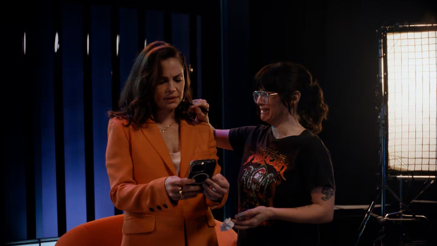 Pichot y Fonzi en el rodaje de "El Gordo".