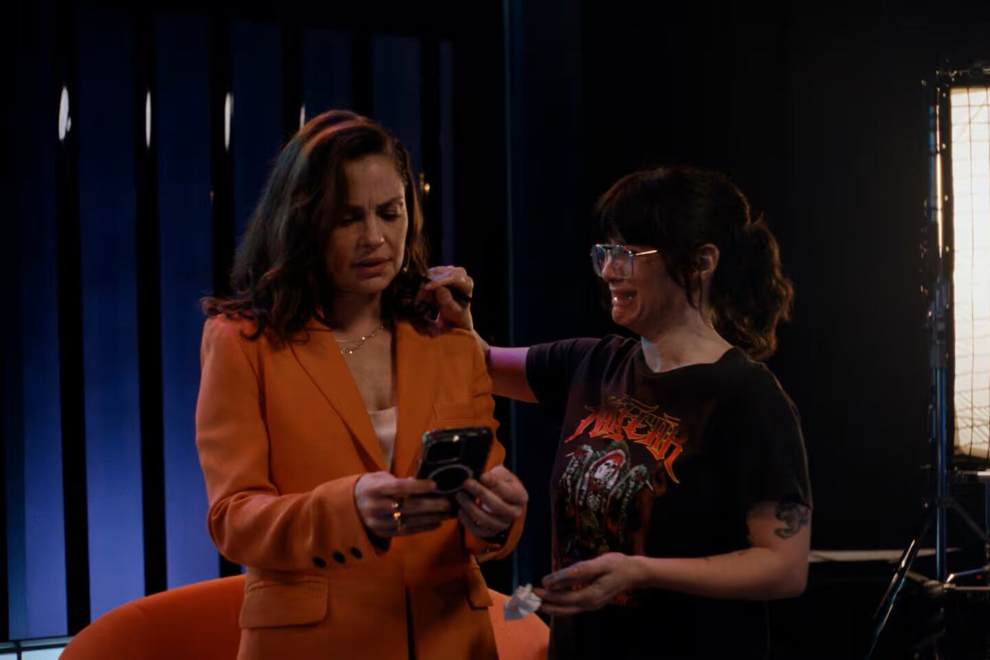 Pichot y Fonzi en el rodaje de "El Gordo".