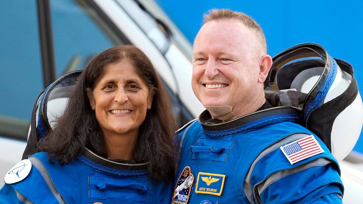 Los astronautas Sunita "Suni" Williams y Barry "Butch" Wilmore salieron hace más de 3 meses desde una estación de la NASA. Imagen: NASA.