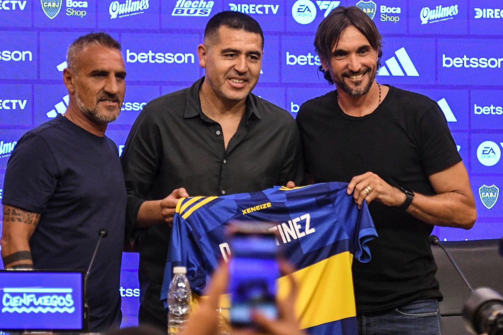 Raúl Cascini, Román Riquelme y Diego Martínez