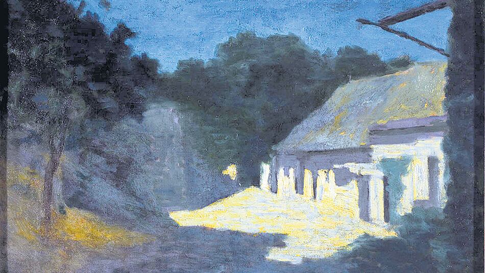 Nocturno, óleo sobre tela de Martín Malharro, 1910, 38,4x55 cm.