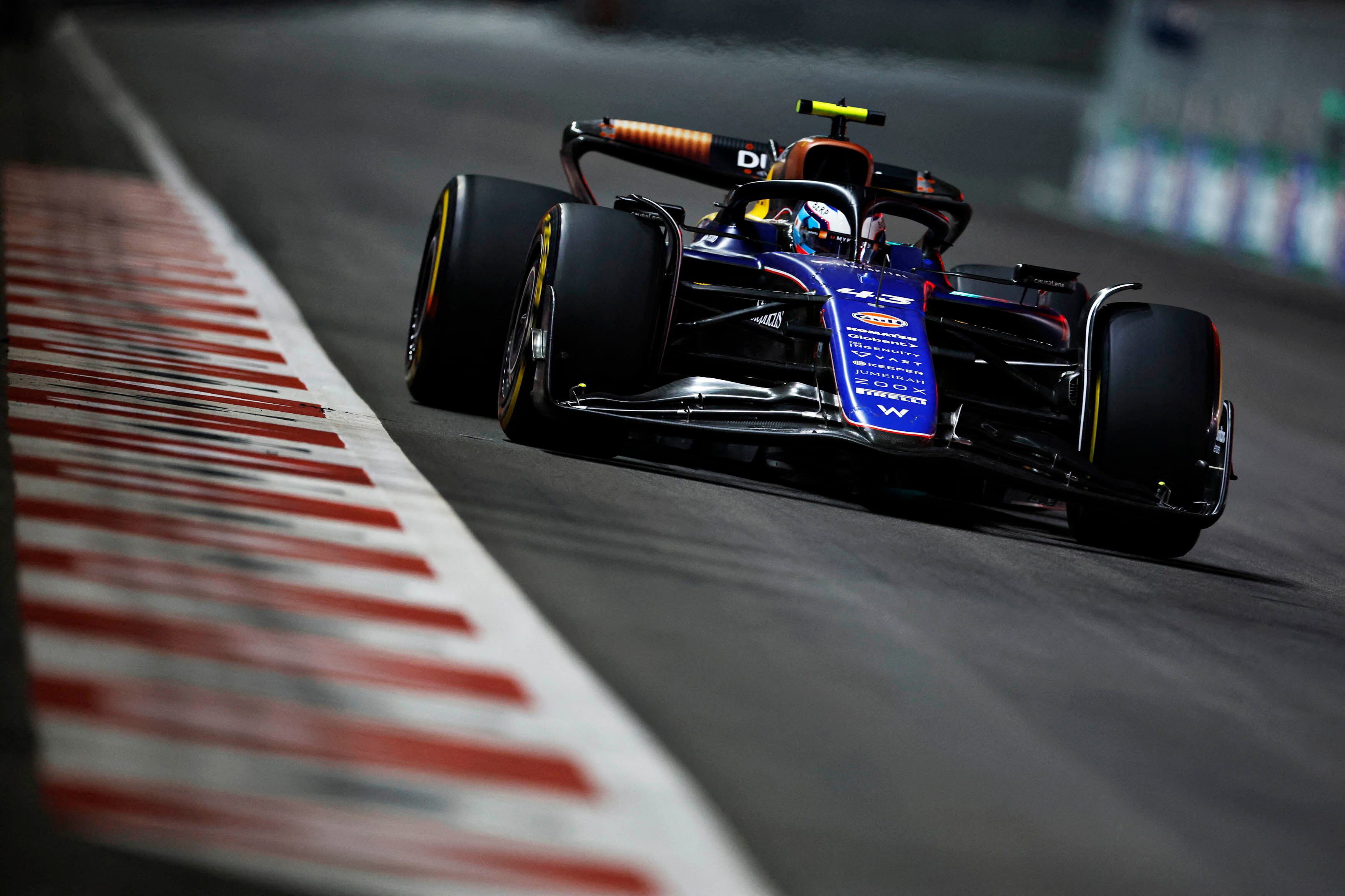 Colapinto terminó por encima de Albon y del mexicano Checo Pérez