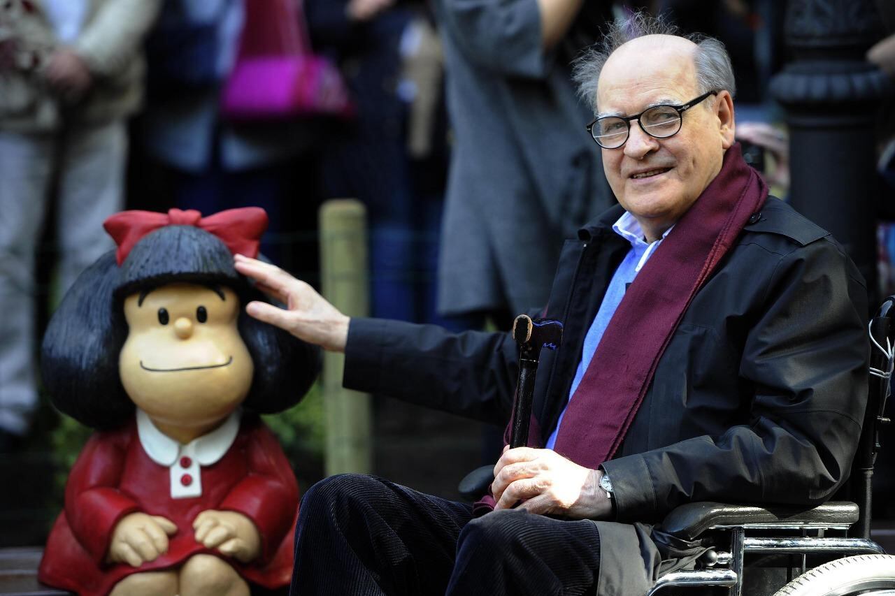 Quino con su criatura más famosa.