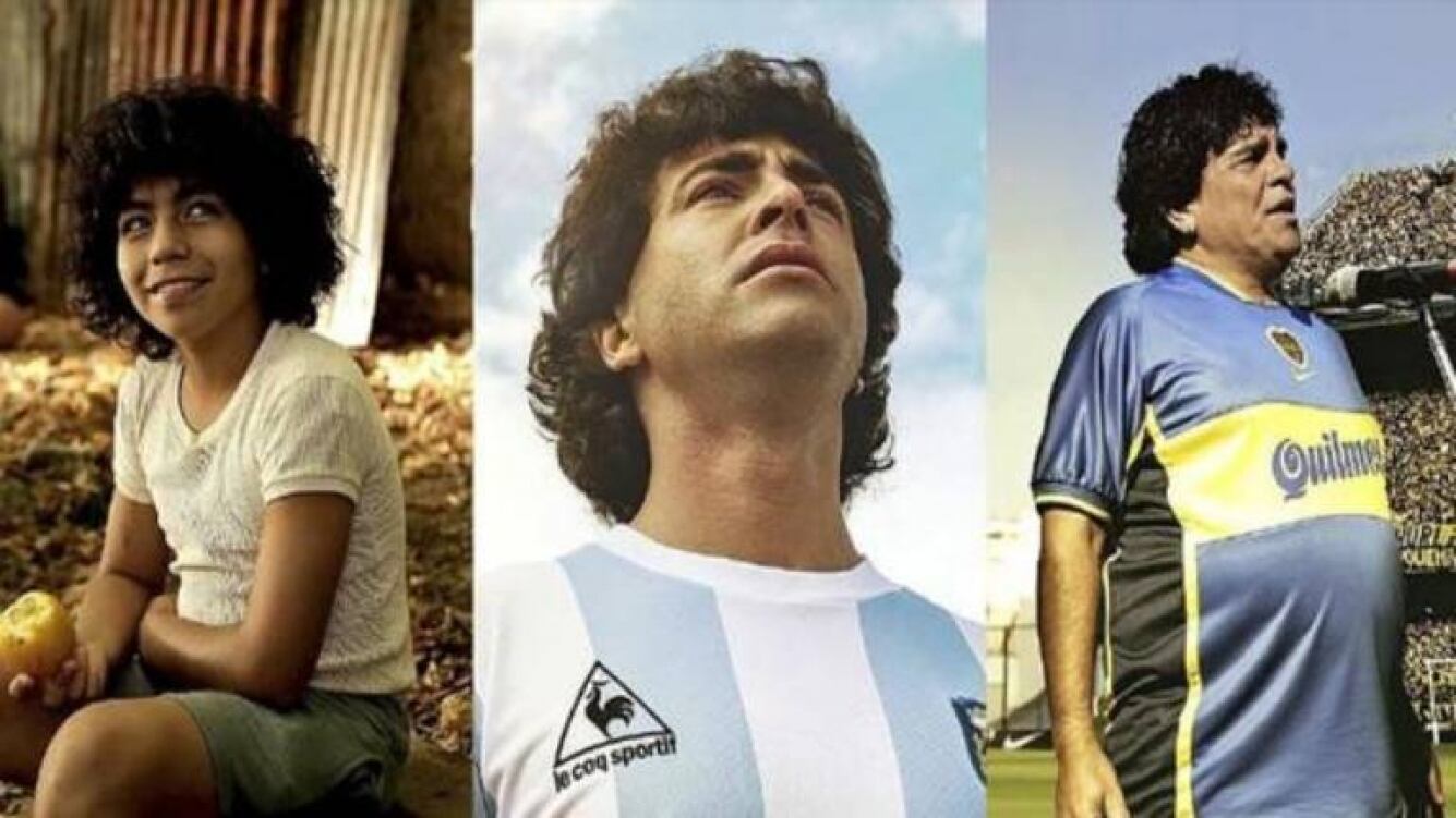 Los tres Maradonas de la serie de Amazon que también se emite en canal 9.