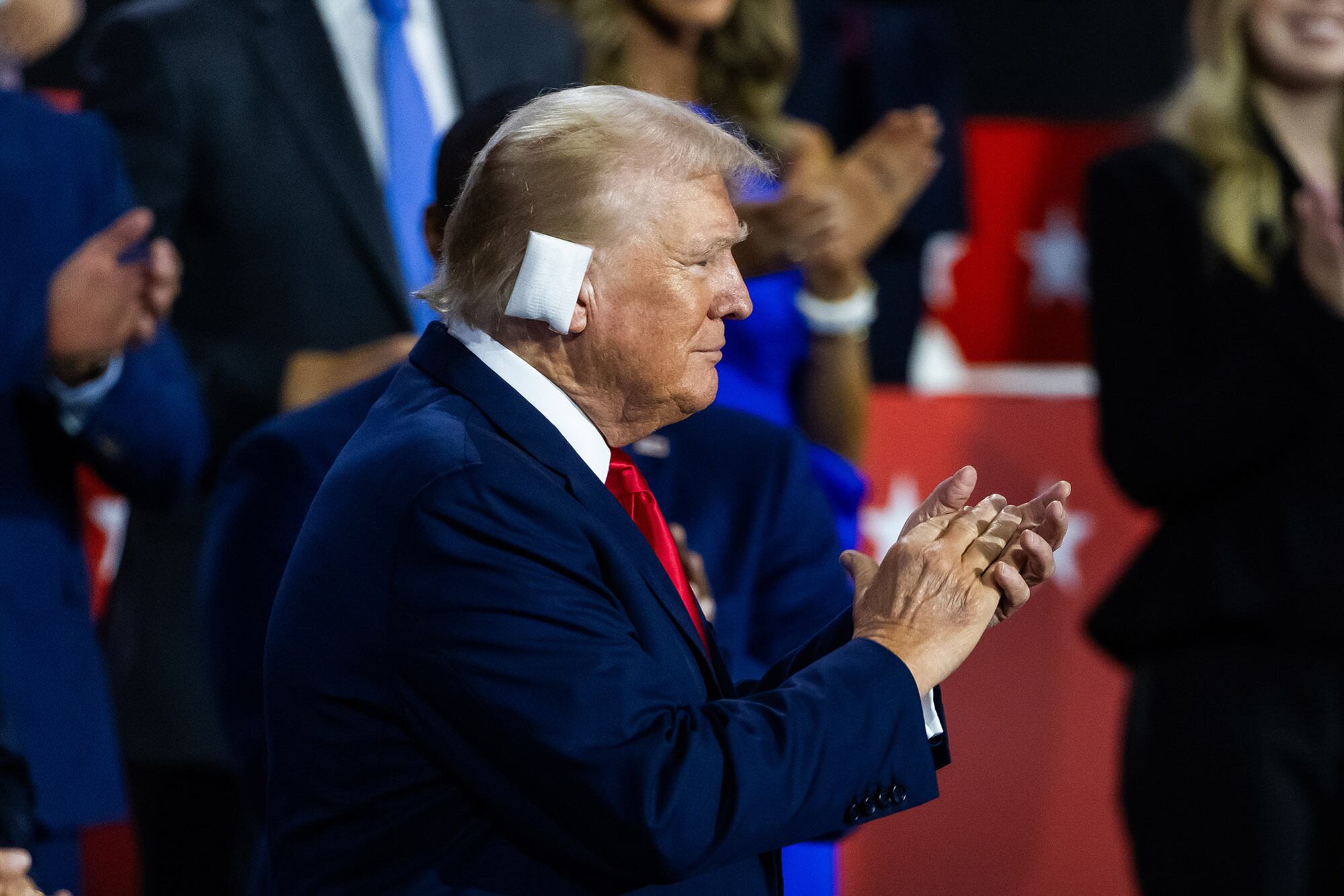 Donald Trump en la convención del Partido Republicano.