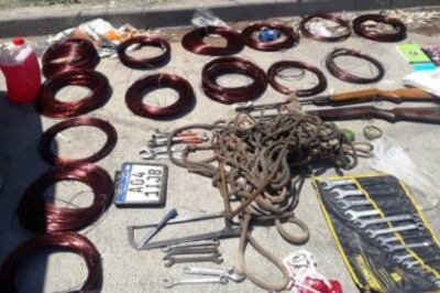 Secuestro de la Policía en la detención de los dos imputados