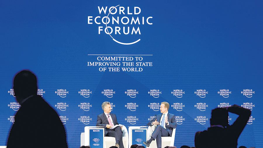Mauricio Macri en Davos. Una exposición de logros que contrastan con la realidad.