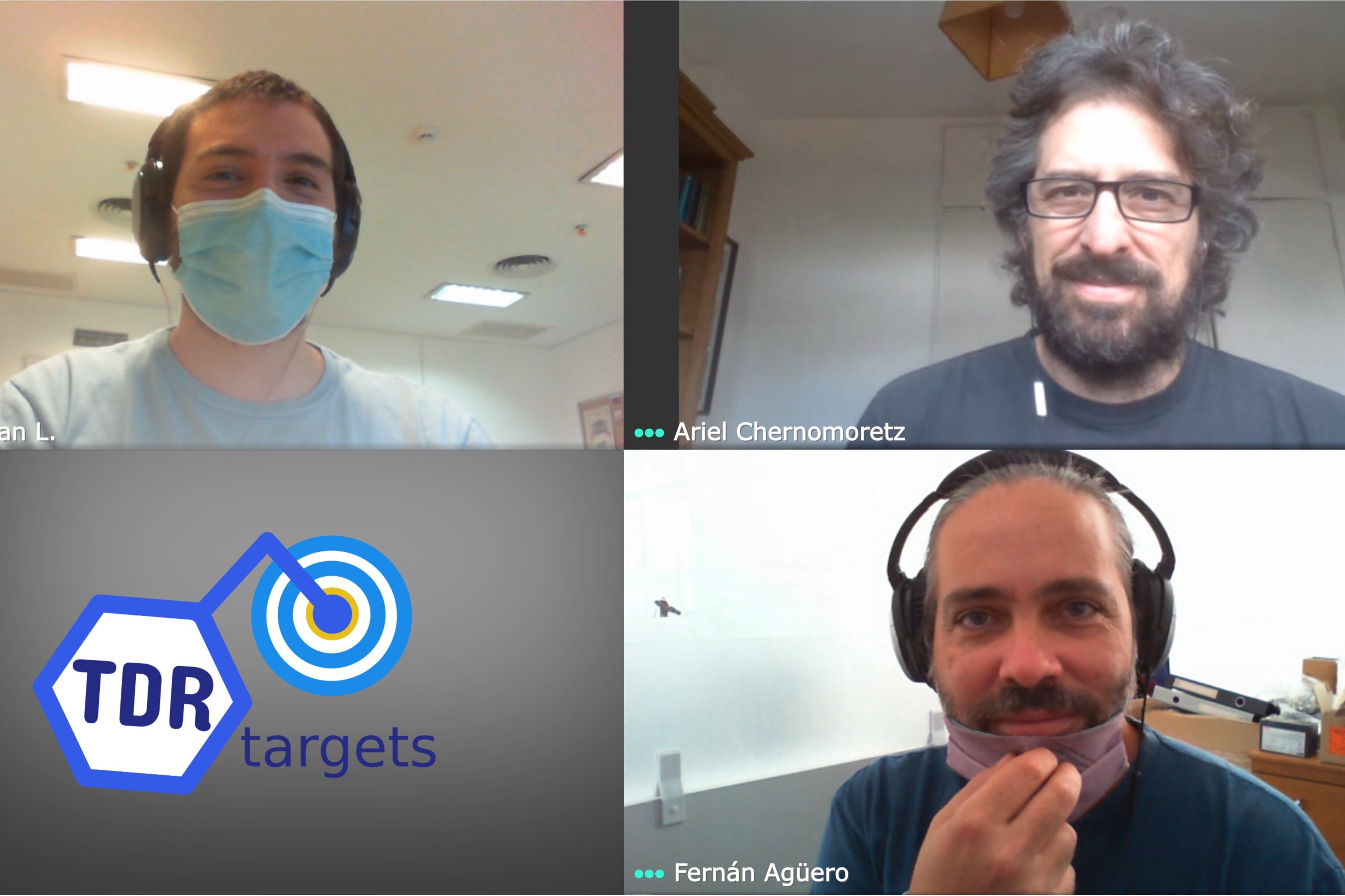 Los investigadores Lionel Landaburu, Ariel Chernomoretz y Fernán Agüero.