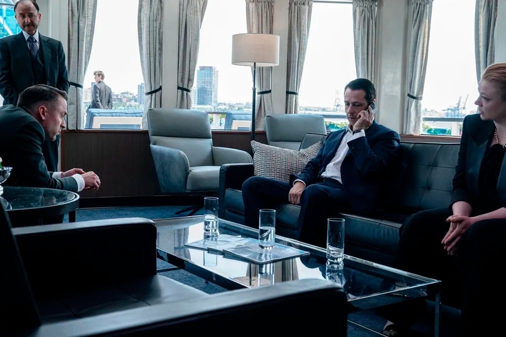 Roman (Kieran Culkin), Kendall (Jeremy Strong) y Shiv Roy (Sarah Snook), los herederos del imperio. 